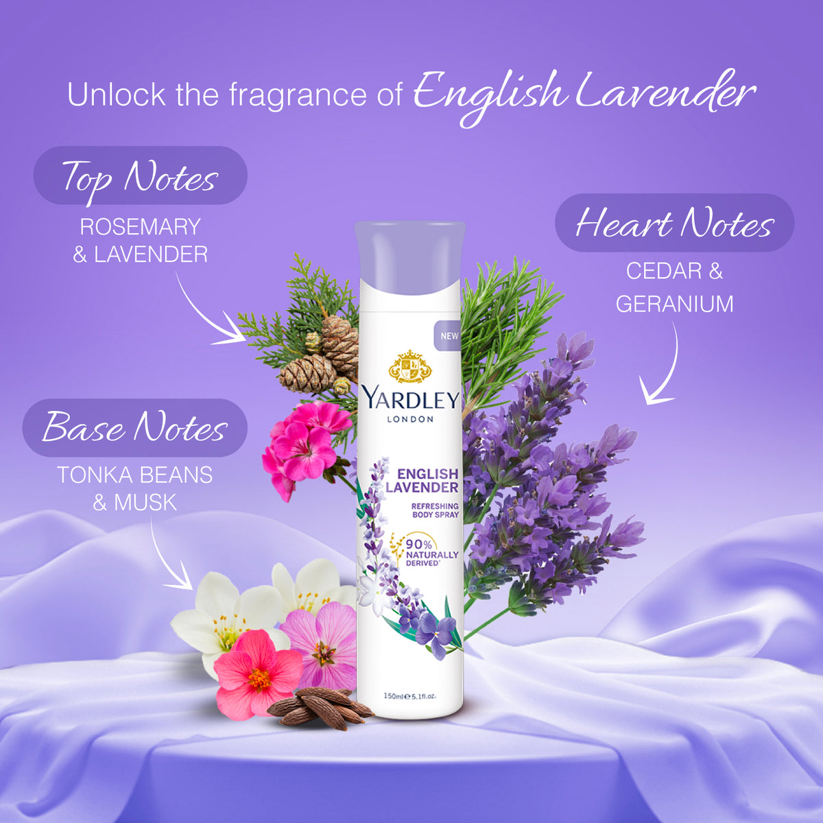 YARDLEY ENGLISH LAVENDER DEO 150ML