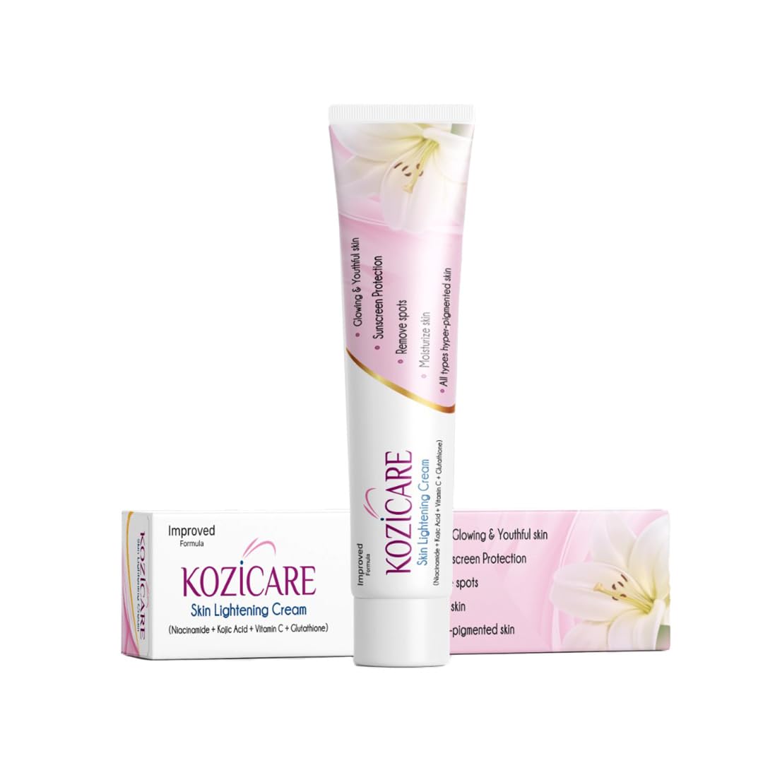 Kozicare Skin Lightening Cream | Enriched With Kojic Acid, Alpha Arbutin, Glutathione, Niacinamide And Vitamin C | Best For Melasma, Pigmentation, Acne Scars, Dark/Age Spots - 15Gm