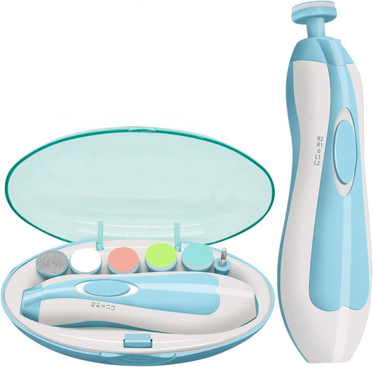 Marvel Products Electric Nail Trimmer For Baby, Baby Nail Trimmer, Baby Nail Cutter, Nail Trimmer For New Born Baby, Kids Nail Cutter With Light (Multi Colour), 1 Set