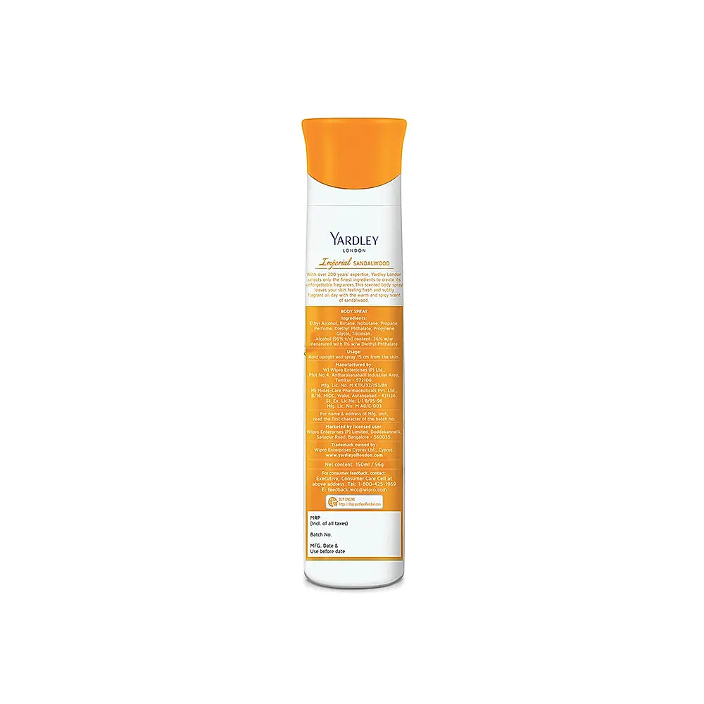 YARDLEY IMPERIAL SANDALWOOD DEO 150ML