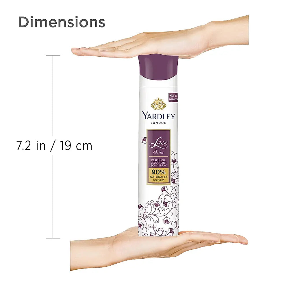 YARDLEY LACE SATIN DEO 150ML