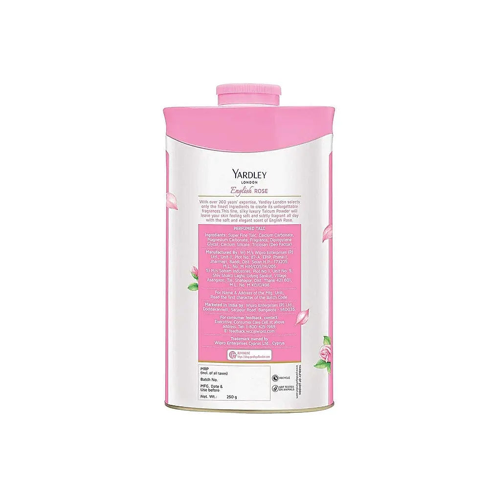 Yardley ENGLISH ROSE PERFUMED TALC 250G