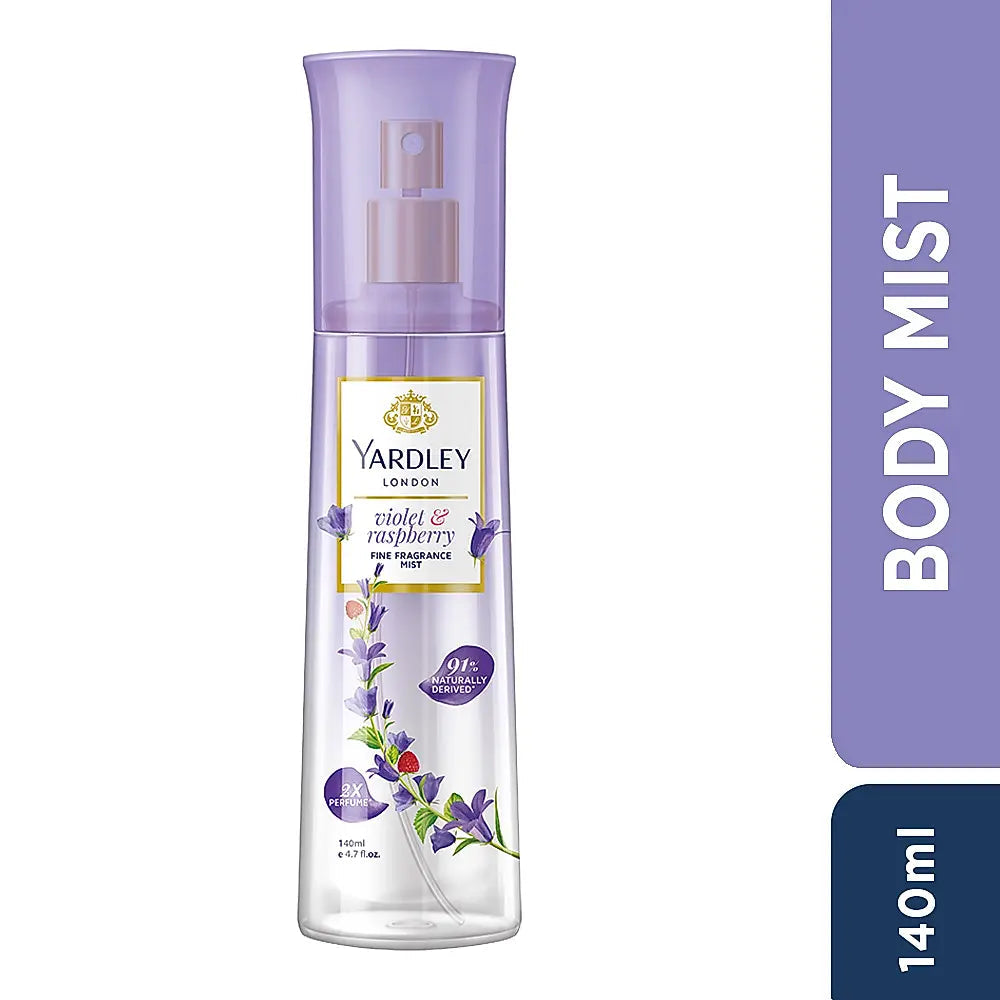 YARDLEY FINE FRAGRANCE MIST – VIOLET & RASPBERRY – 135 ML