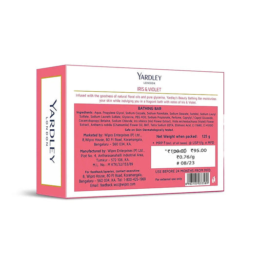 Yardley CLEAR GEL BAR IRIS AND VIOLET 125G