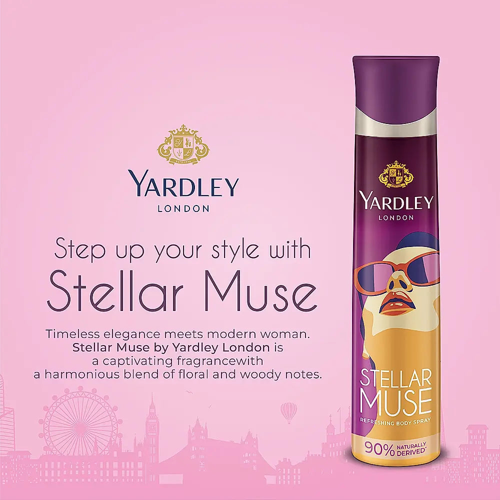 YARDLEY STELLAR MUSE REFRESHING BODY SPRAY FOR WOMEN, 150ML