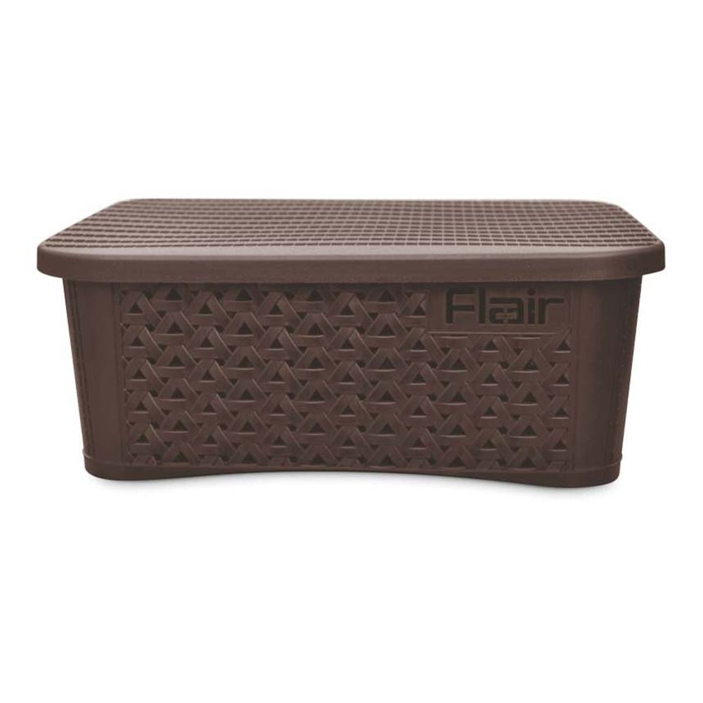 Flair Utility Multipurpose Basket With Lid (Medium) - Brown 1 Unit