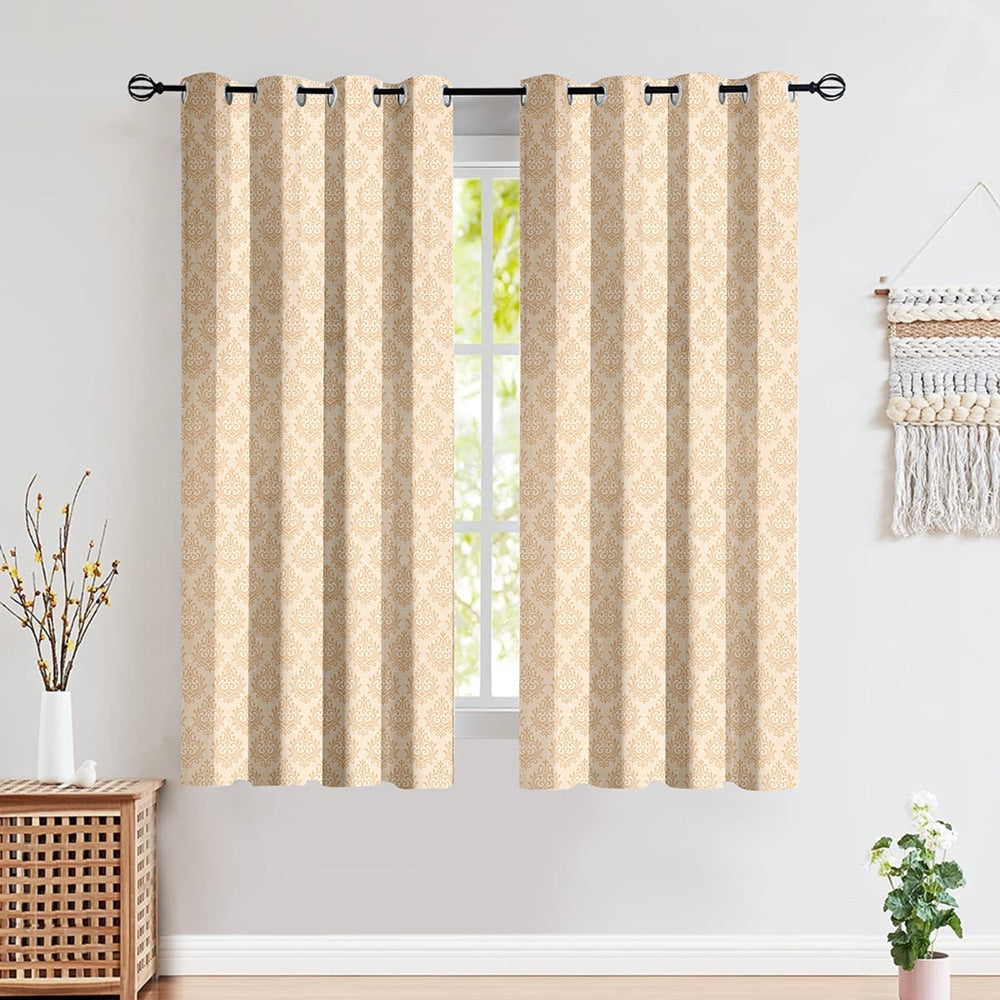 JBF HOMES Cotton Rich 5 Feet Window Curtain - Beige 152 x 117 cm