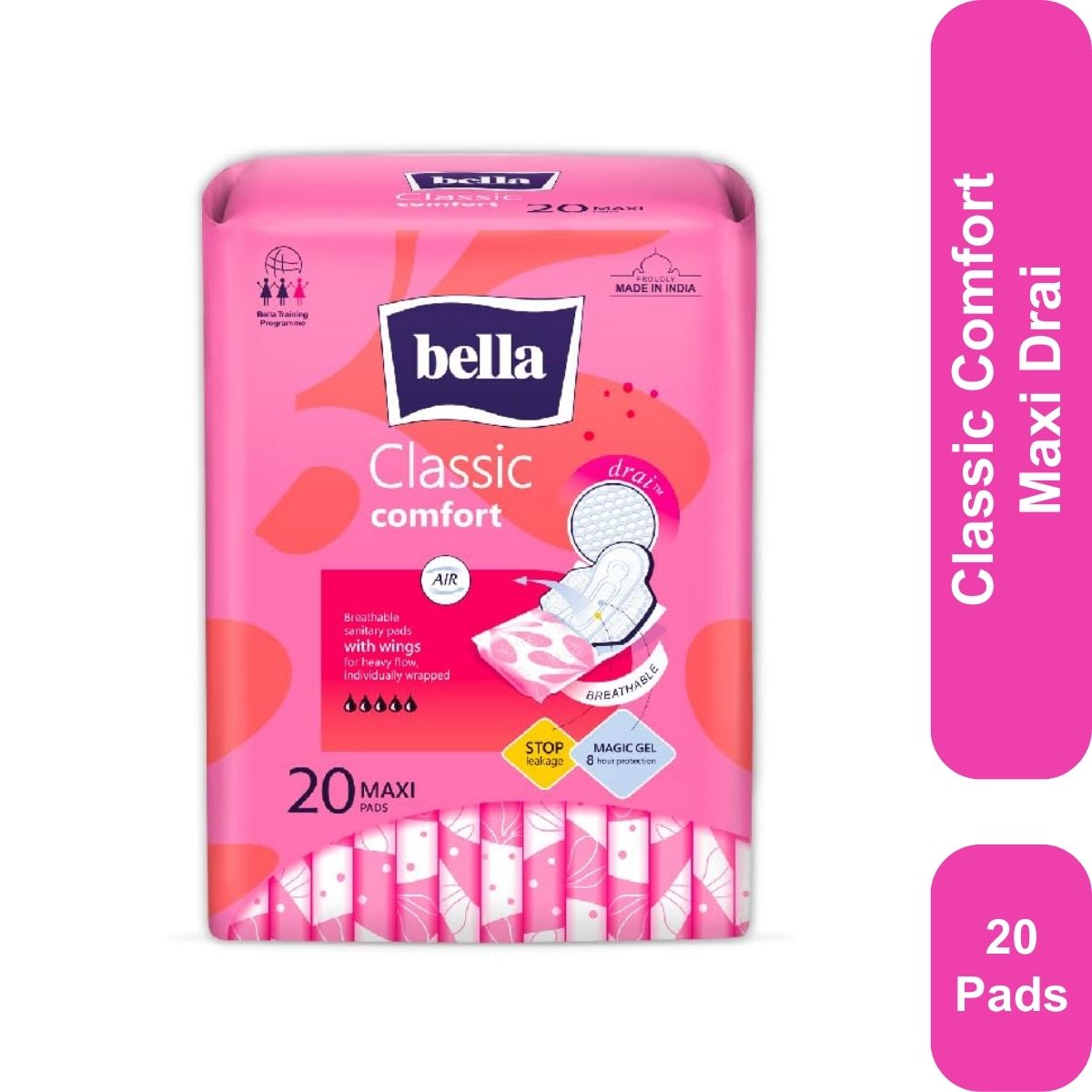 Bella Classic Comfort Maxi Drai Sanitary Napkins 20 Pcs