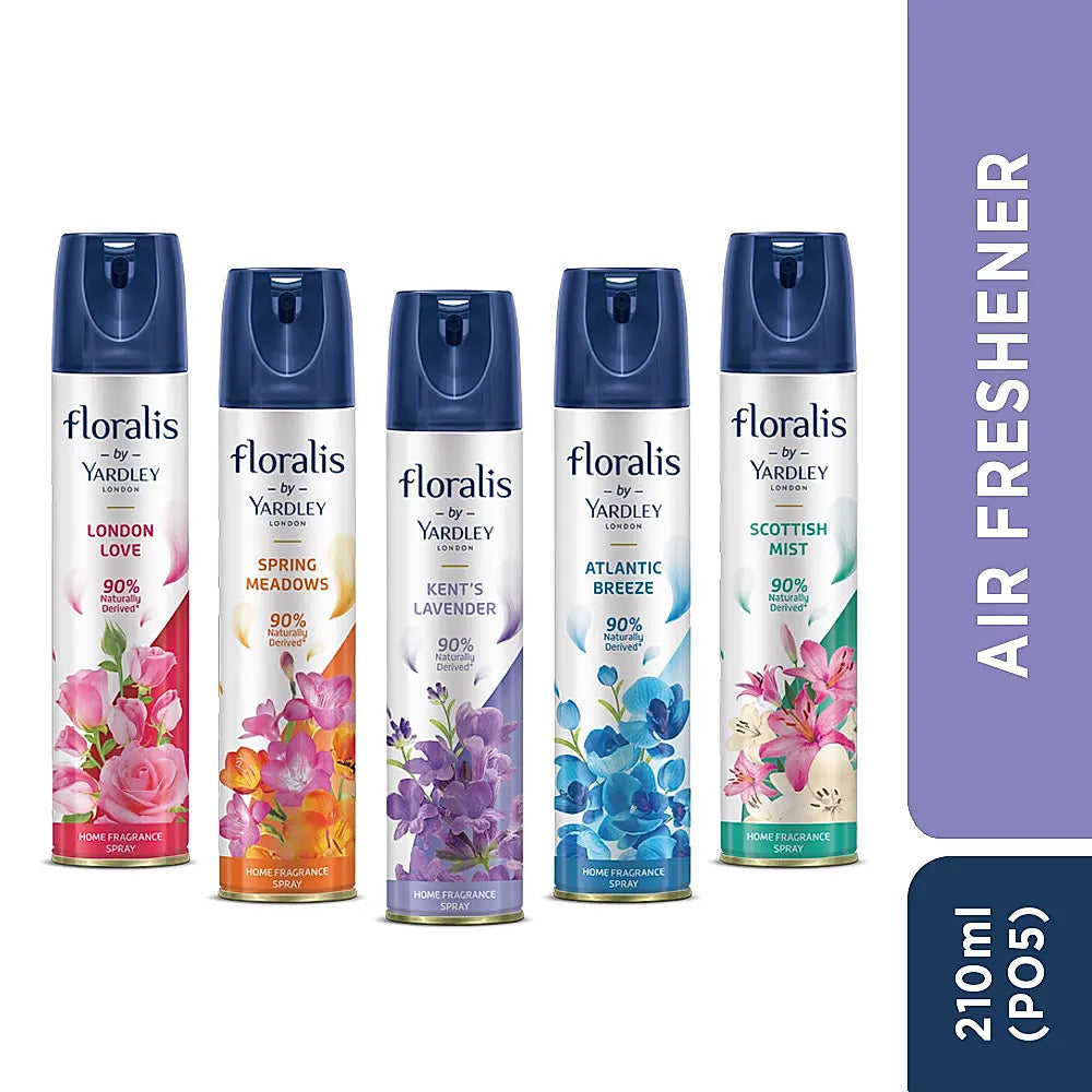 YARDLEY Floralis Air freshener pack of 5- 210ml x 5
