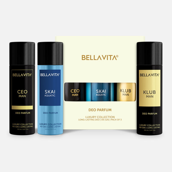 Bellavita Deodorant Gift Set For Men (Pack Of 3)