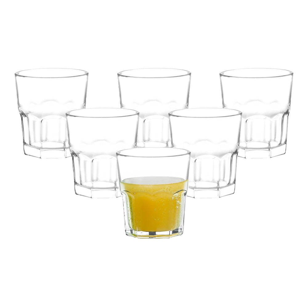 Sanjeev Kapoor Melbourne Rock Glass Set - 350 ml Set of 6