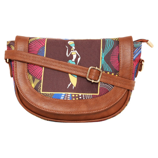 Sabhyata Warli Design SS01-15 Sling Bag (Blue) 1 Unit