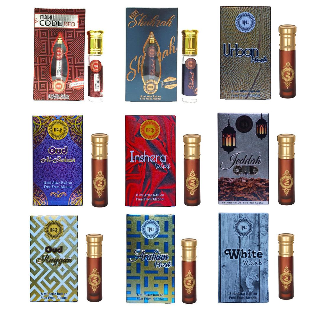 Madni Assorted Attar Combo – Ramadan Special 2026 | Premium Long-Lasting Alcohol-Free Attar Gift Set