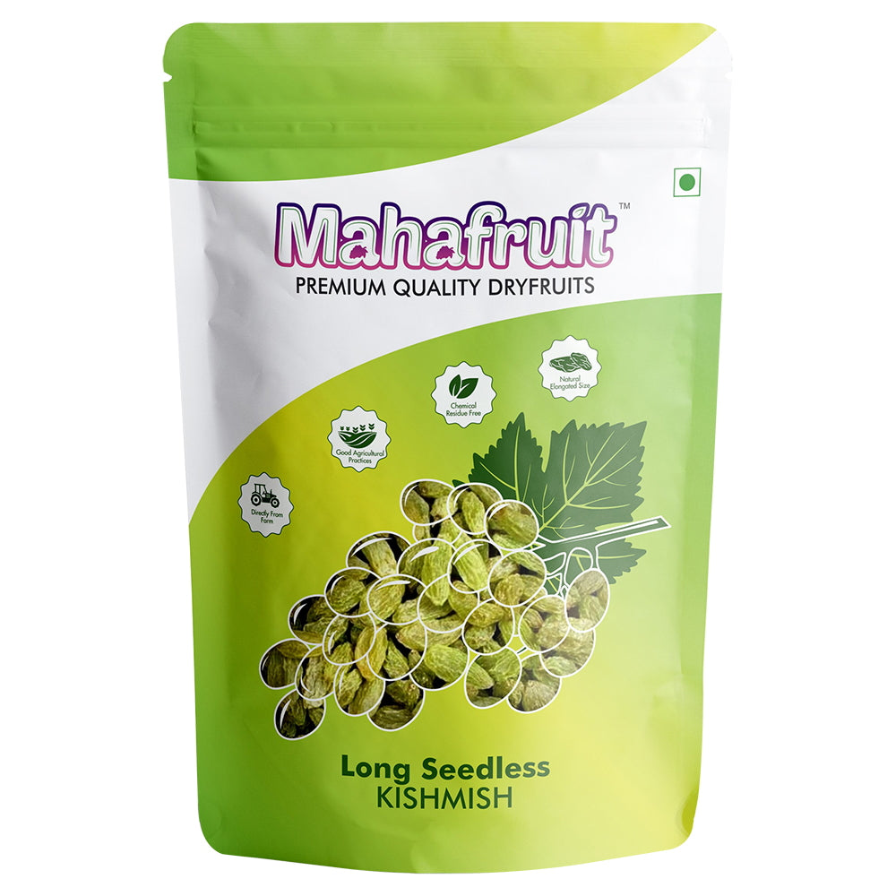 Mahafruit Long Seedless Kishmish: 500 gms