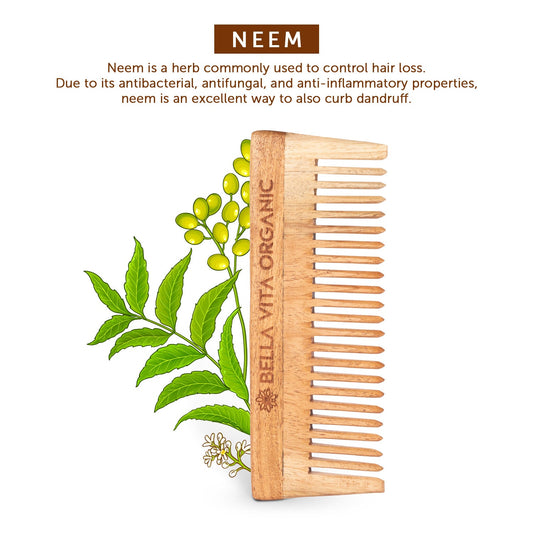 Bellavita Neem Wooden Wide Tooth Comb