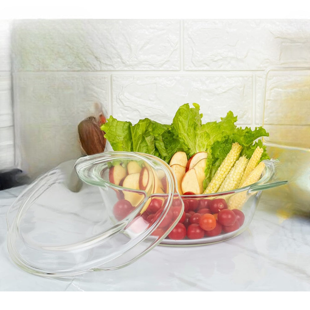 Femora Borosilicate Microwave Glass Casserole With Lid -700 ml 1 Unit