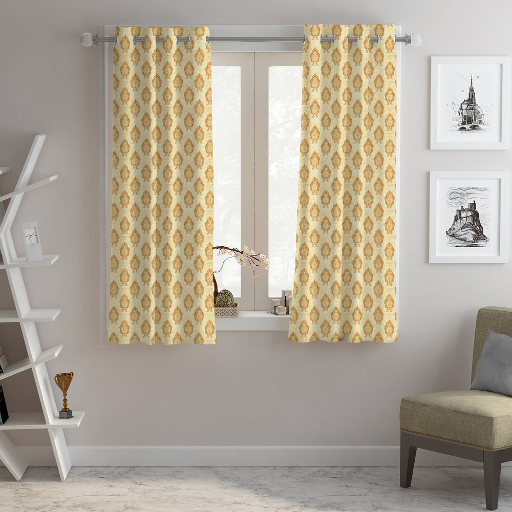 Zircon Window Curtain Damask - Gold 112 x 150 cm