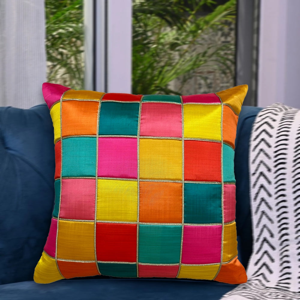 Fabrique Geometrical Cushion Cover - Multi Colour (40x40 cm) 1 Unit