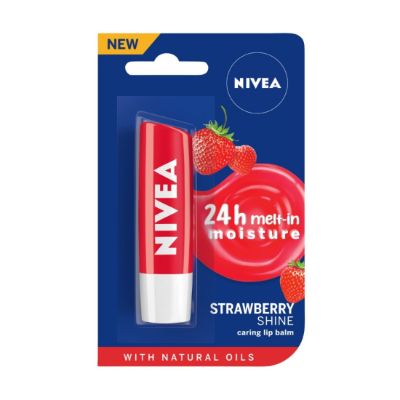 Nivea Fruity Shine Strawberry Lip Care Balm 4.8 Gm