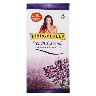 Mangaldeep Ziplock French Lavender 106 Sticks