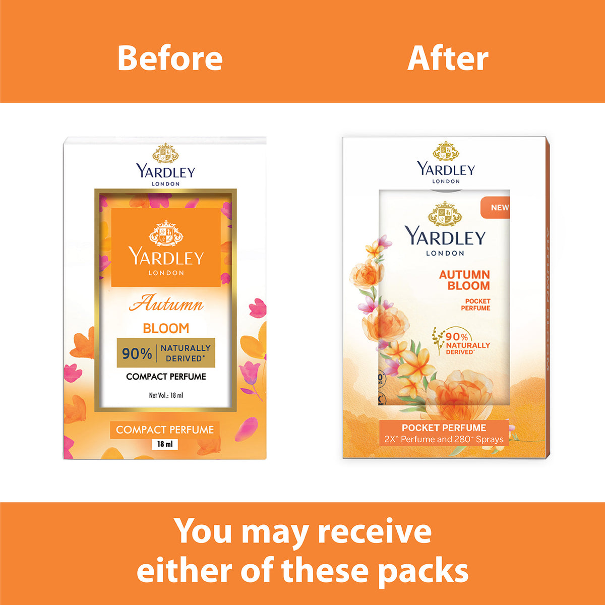 YARDLEY AUTUMN BLOOM COMPACT PERFUME, 18ML
