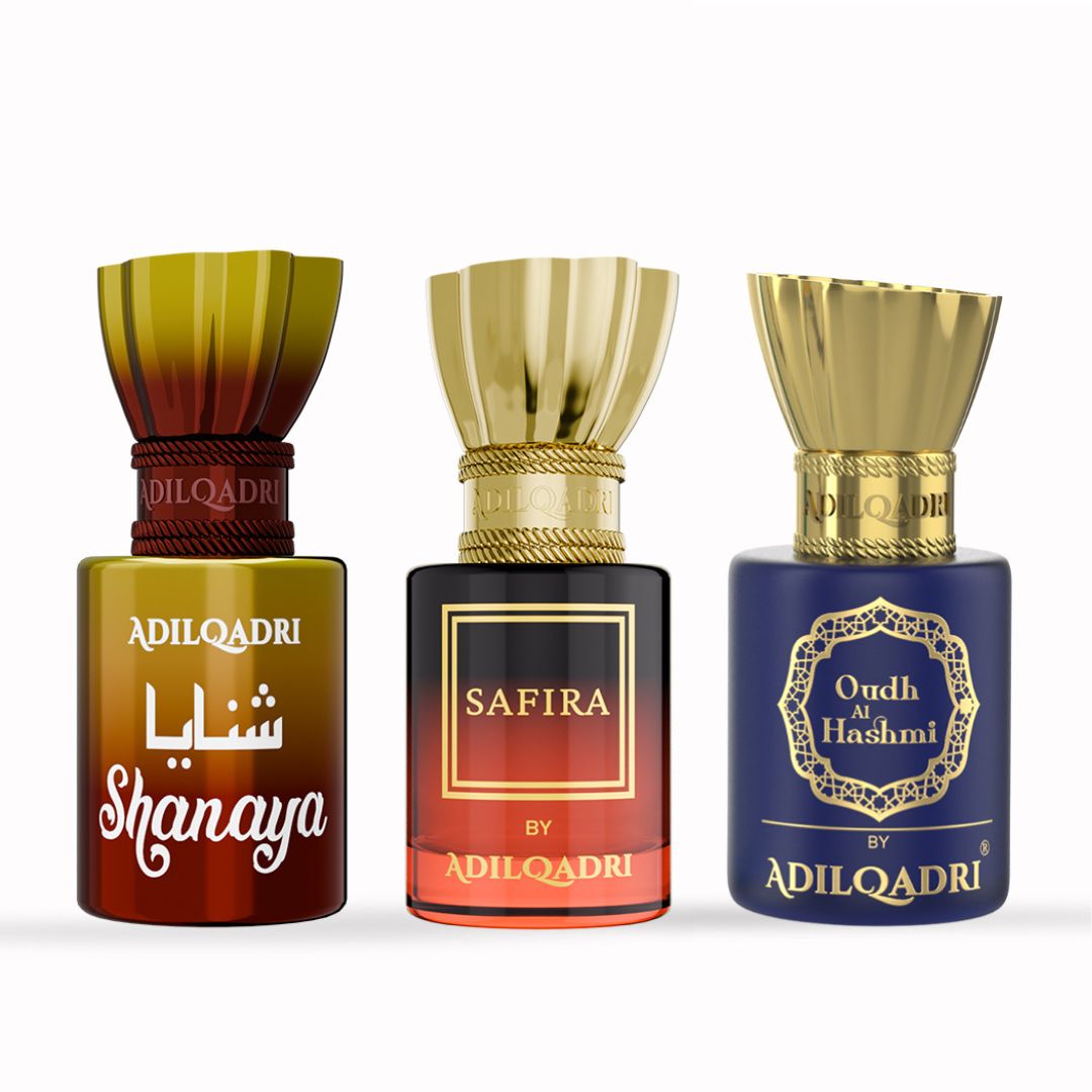 Adil Qadri 3 Pcs Attar Set Shanaya, Safira And Oudh Al Hashmi 5.5 ML Each