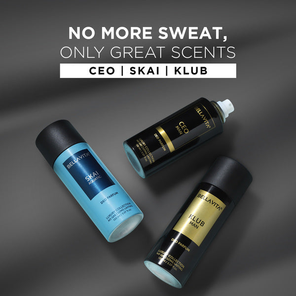 Bellavita Deodorant Gift Set For Men (Pack Of 3)