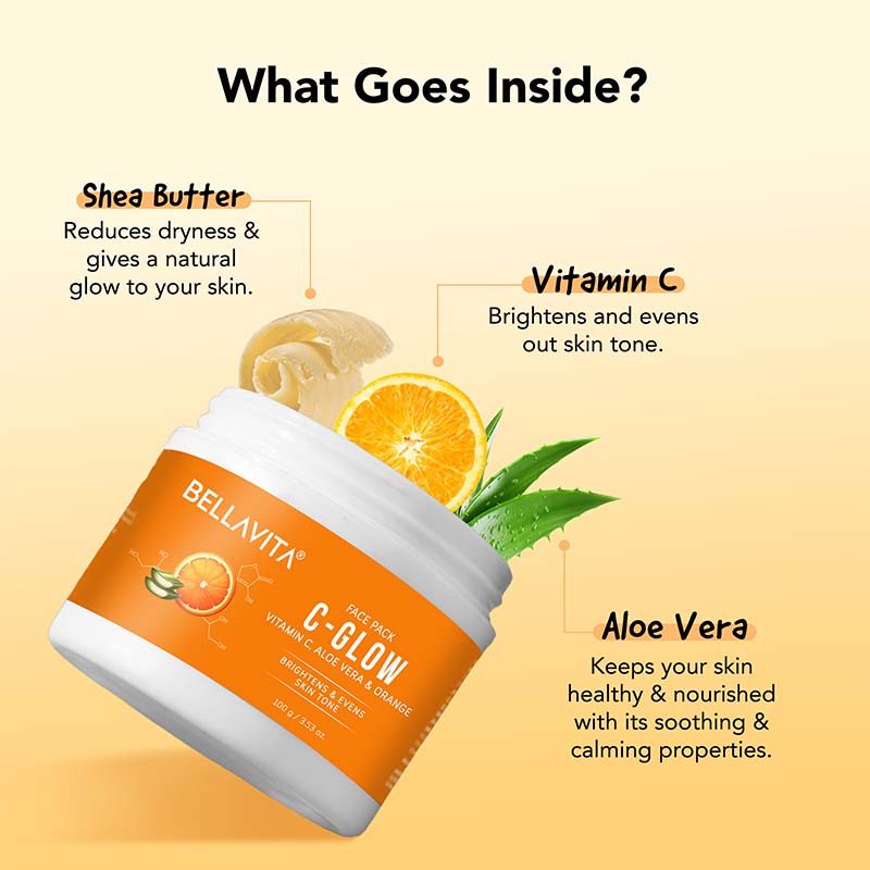 Bellavita C Glow Vitamin C Face Pack -100gm