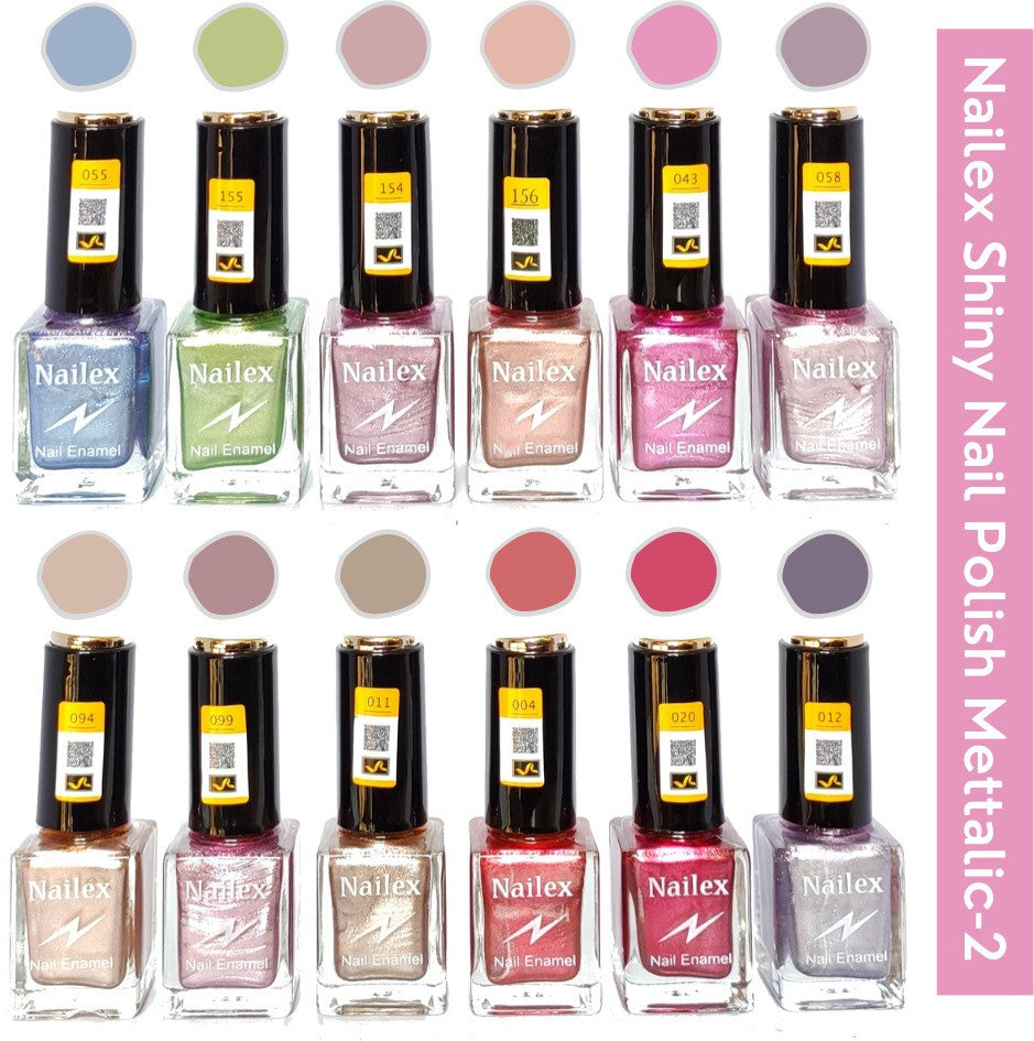 Shop Nailex Mattalic- 2 Nail Polish (Pack of 12, 9.9ML Each)