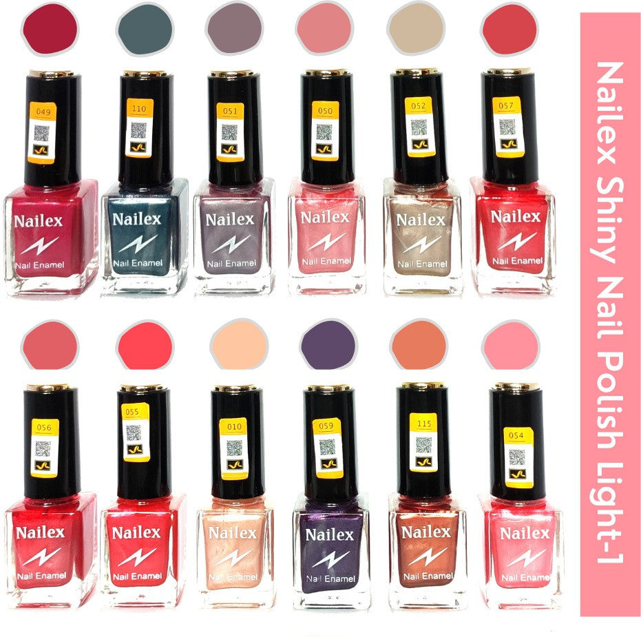 Shop Nailex Shiny Light- 1 Nail Polish (Pack of 12, 9.9ML Each)