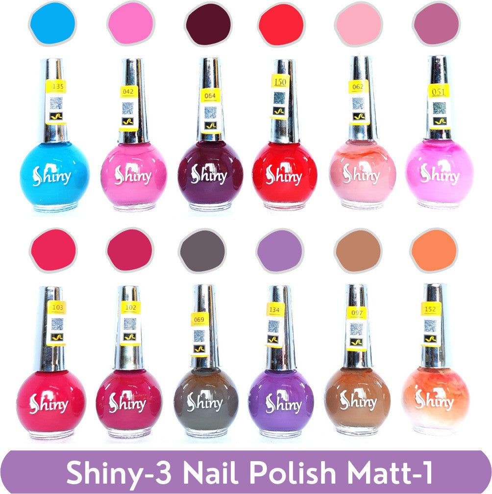 Shop Shiny Matt- 1 Nail Polish Shiny- 3 (Pack of 12, 8ML Each)