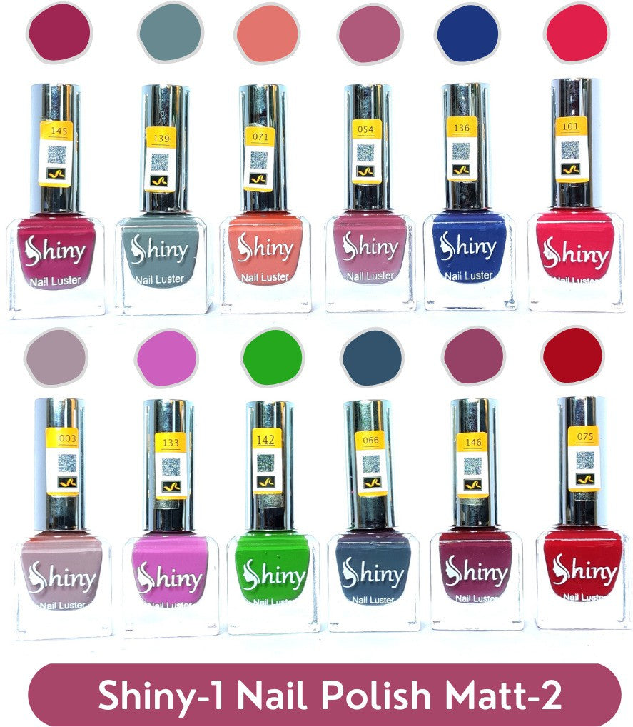 Shop Shiny Matt- 2 Nail Polish Shiny- 1 (Pack of 12, 9.9ML Each)