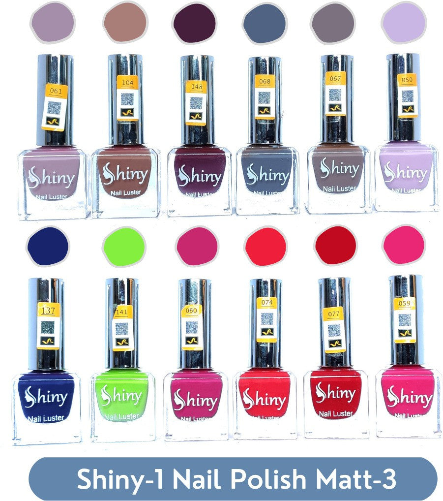 Shop Shiny Matt- 3 Nail Polish Shiny- 1 (Pack of 12, 9.9ML Each)