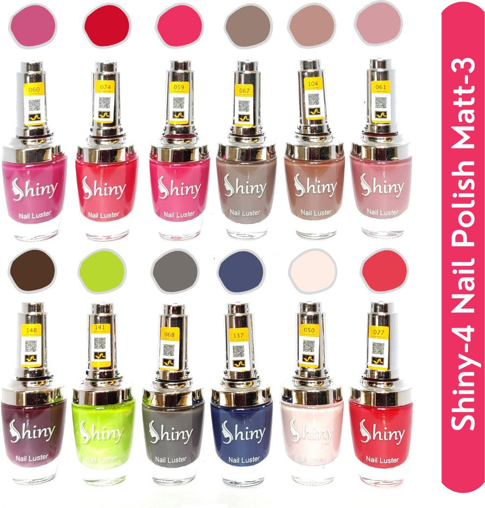 Shop Shiny Matt- 3 Nail Polish Shiny-  4 (Pack of 12, 9.9ML Each)
