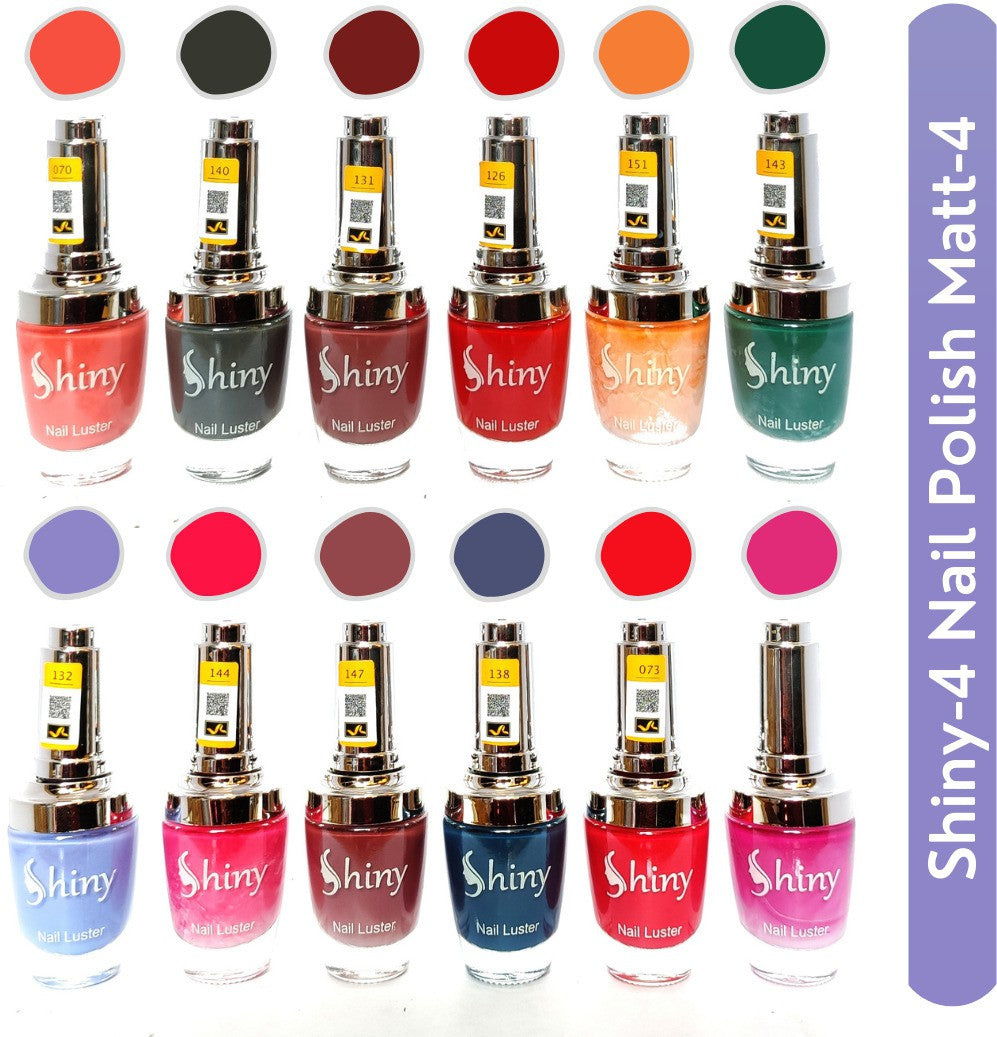 Shop Shiny Matt- 4 Nail Polish Shiny- 4 (Pack of 12, 9.9ML Each)