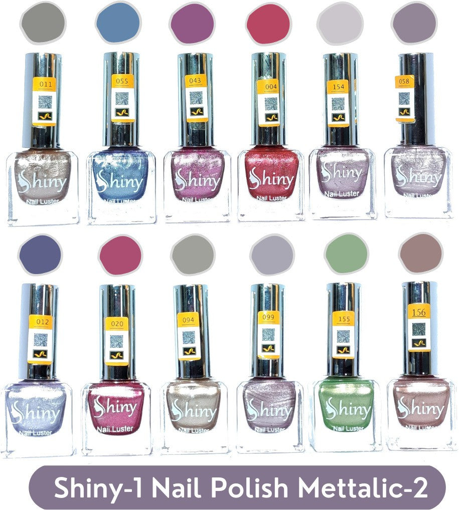 Shop Shiny Mattalic- 2 Nail Polish Shiny- 1 (Pack of 12, 9.9ML Each)