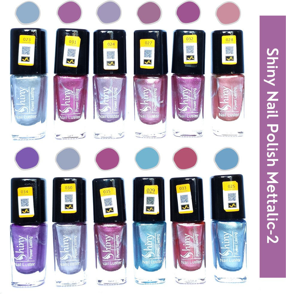 Shop Shiny Mattalic- 2 Nail Polish Shiny- 2 (Pack of 12, 9.9ML Each)
