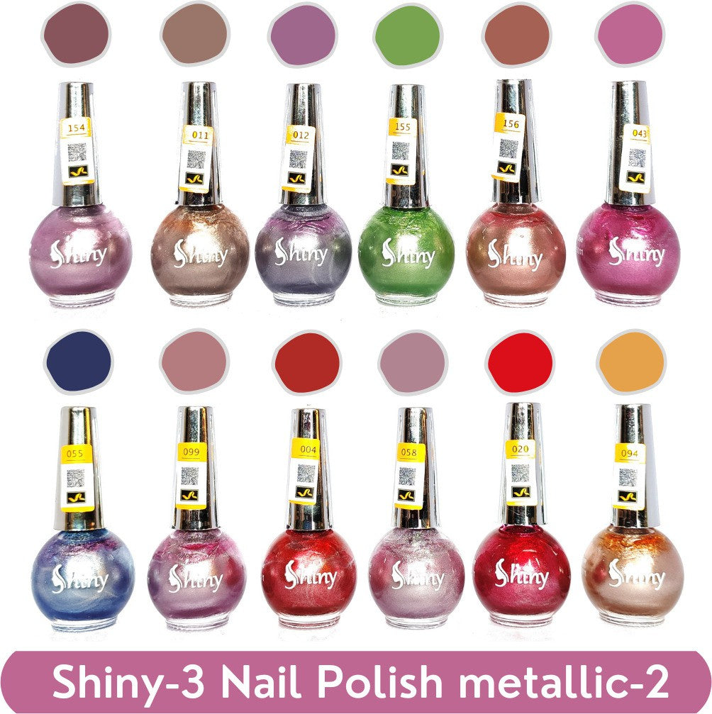 Shop Shiny Mattalic- 2 Nail Polish Shiny- 3 (Pack of 12, 8ML Each)