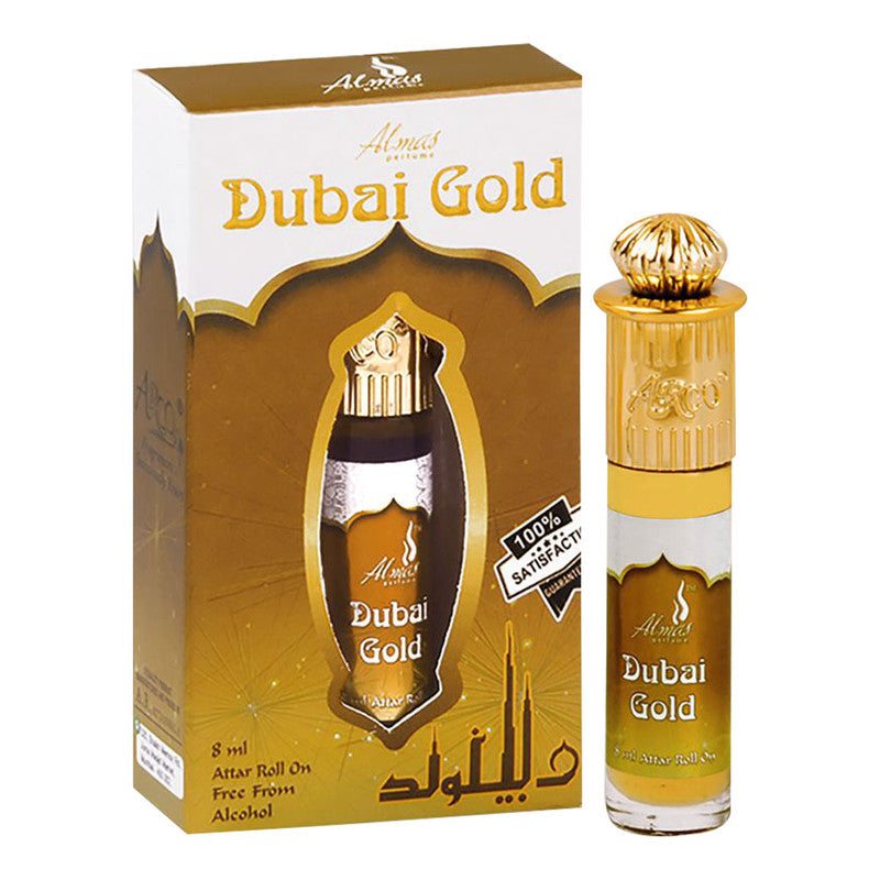 Shop Almas Attar DUBAI GOLD | Deluxe Ittar | Alcohol Free Perfume Oil 8ML
