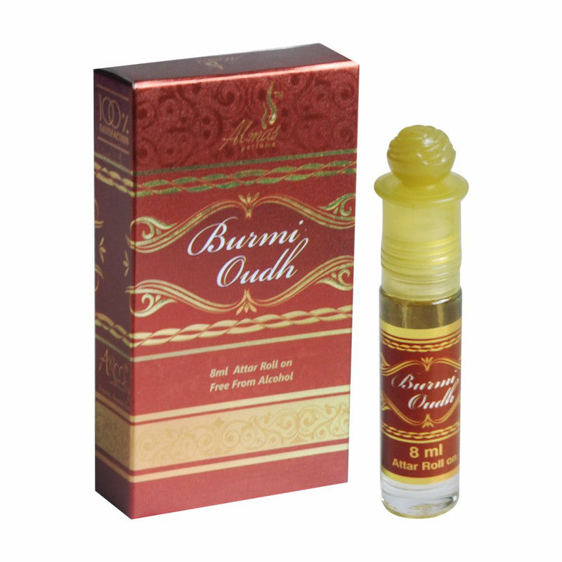 Shop Almas Attar BURMI OUDH | Gold Ittar | Alcohol Free Perfume Oil 8ML