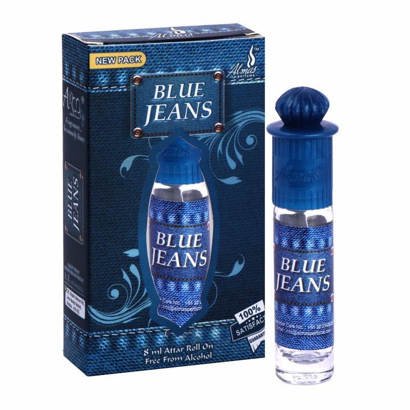 Shop Almas Attar BLUE JEAN | Taj Ittar | Alcohol Free Perfume Oil 8ML