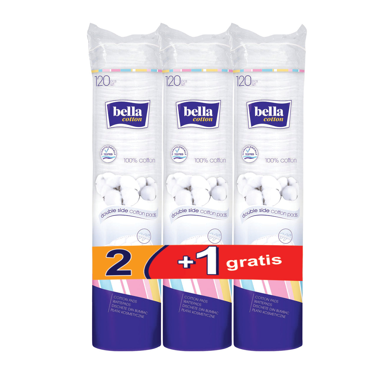 Shop Bella Cotton Pads 120 Pieces (Buy 2 get 1 Free)