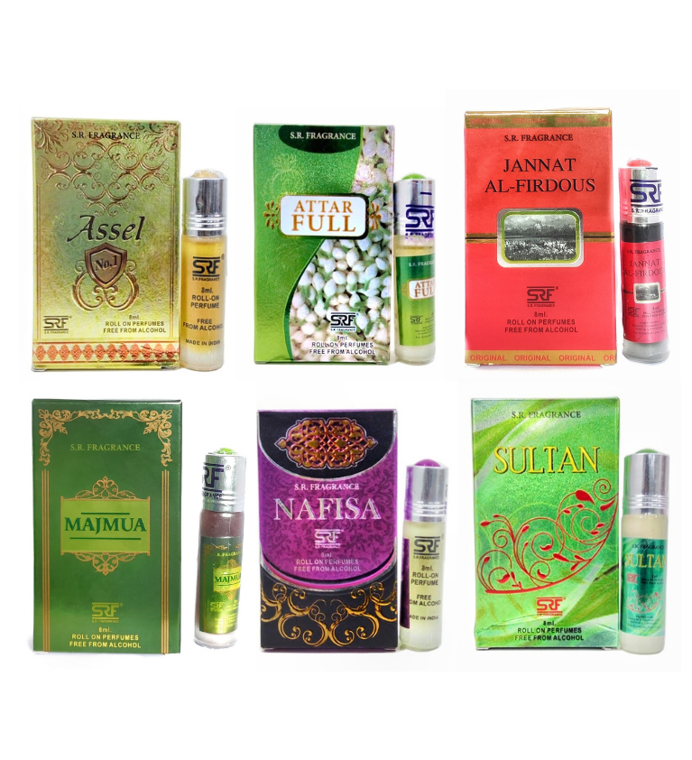 SRF Ramadan Kareem Special 8ML Attars Giftset (Pack of 6)