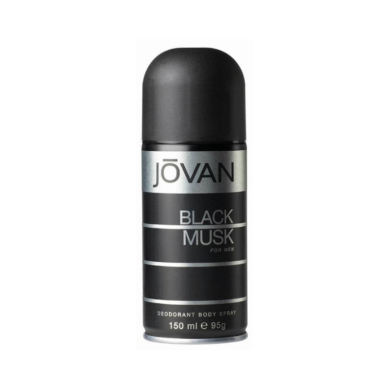 Jovan Black Musk Deodorant Body Spray 150ML For Men