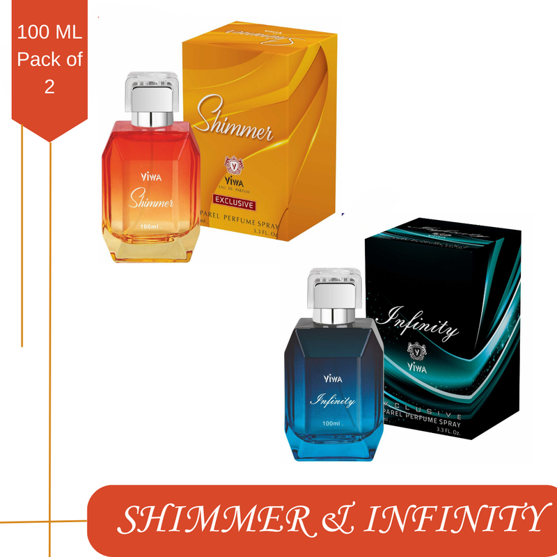 Shop Viwa Shimmer and Infinity Perfume 100ml Each (Pack of 2)