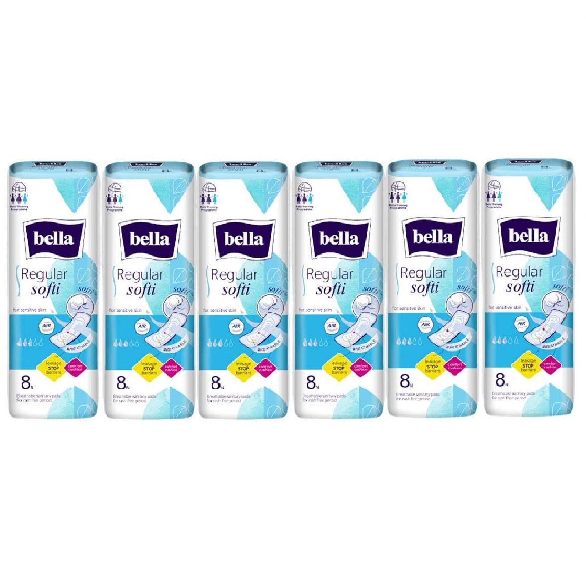 Shop Bella Regular Softi Classic Sanitary Pads 8Pcs (Pack of 6)