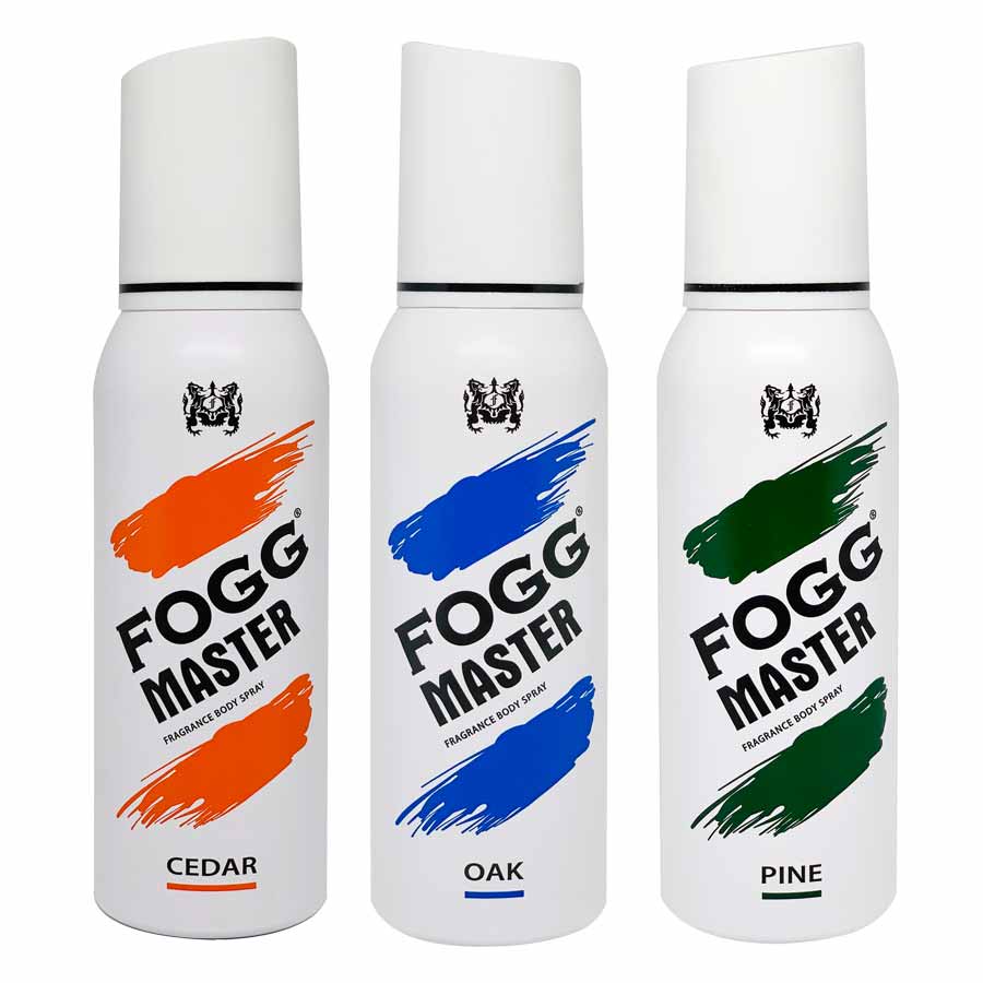 Shop Fogg Master Cedar Oak Pine Pack of Deodorant Sprays For Men at bellegirl lifestyle
