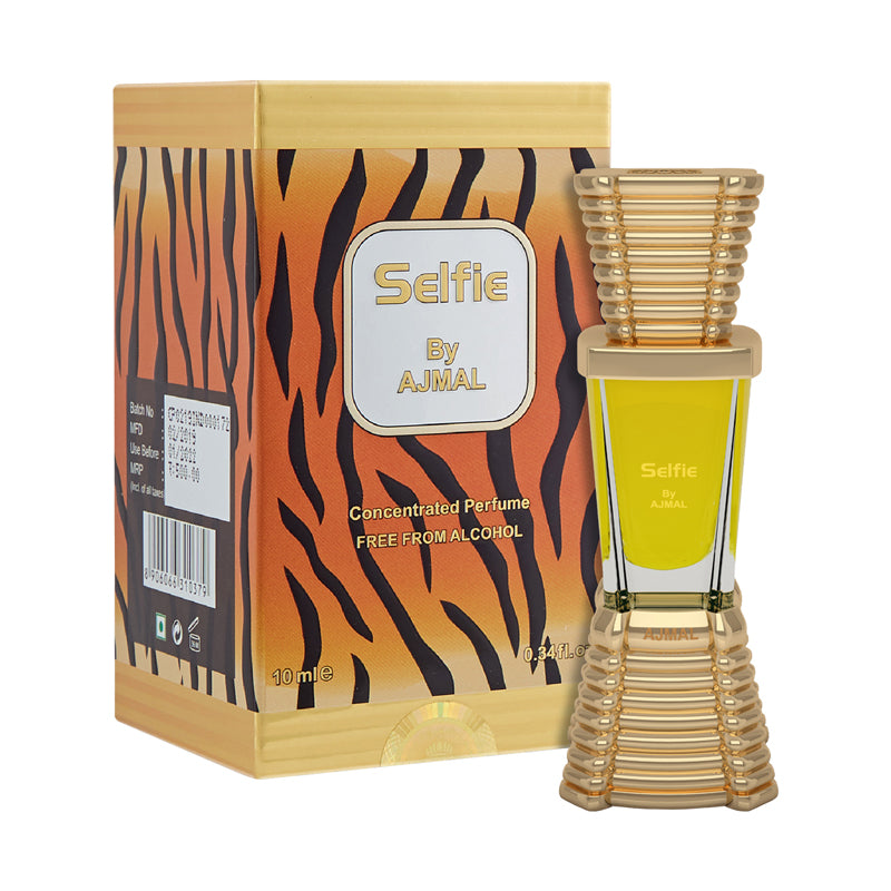 Ajmal Selfie Concentrated Woody Perfume Free From Alcohol For Male (10 ml)