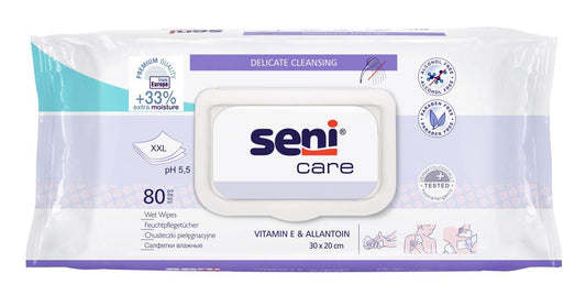 Shop Seni Care Wet Wipes (Xxl) - 80 Pieces
