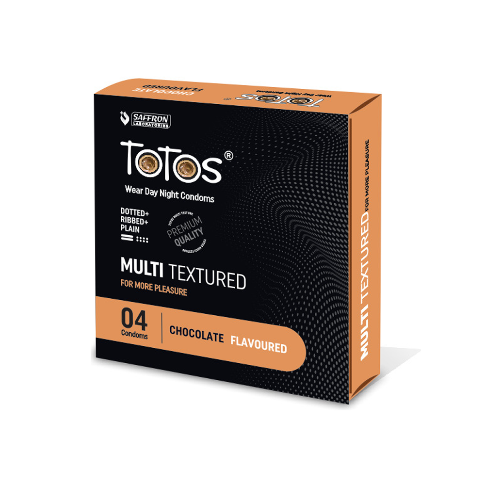 Shop TOTOS Multi Textured Chocolate Flavoured Condom 4s